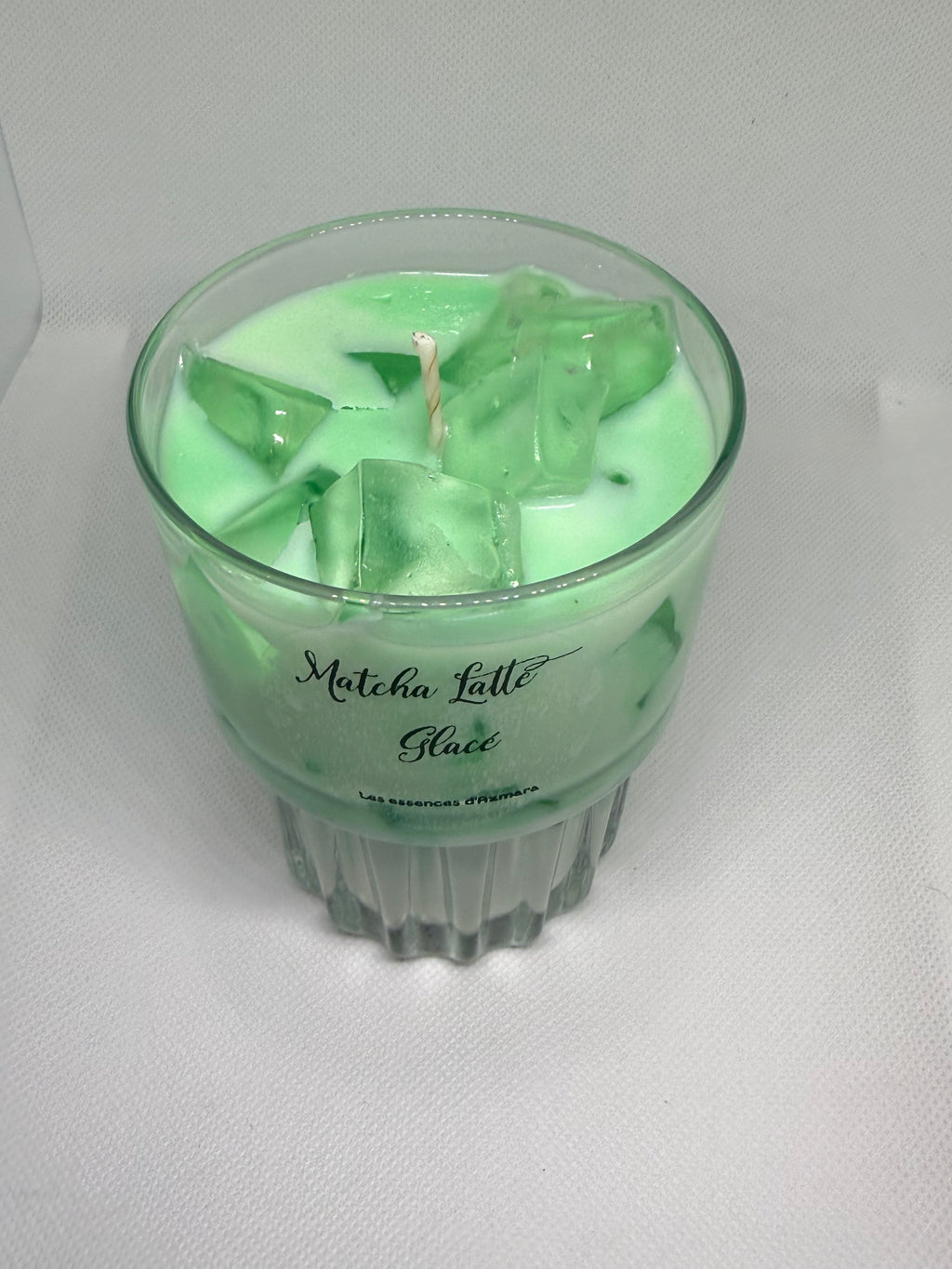 Bougie matcha latte glacé