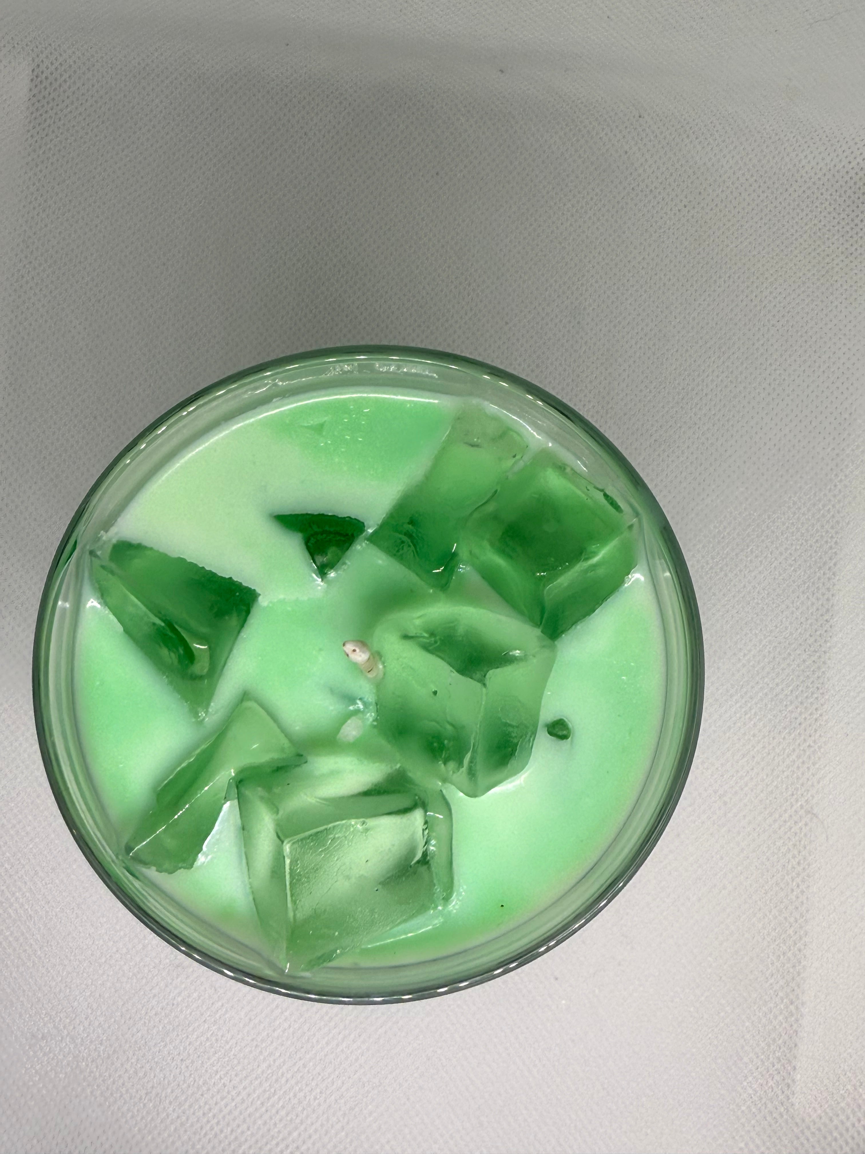 Bougie matcha latte glacé