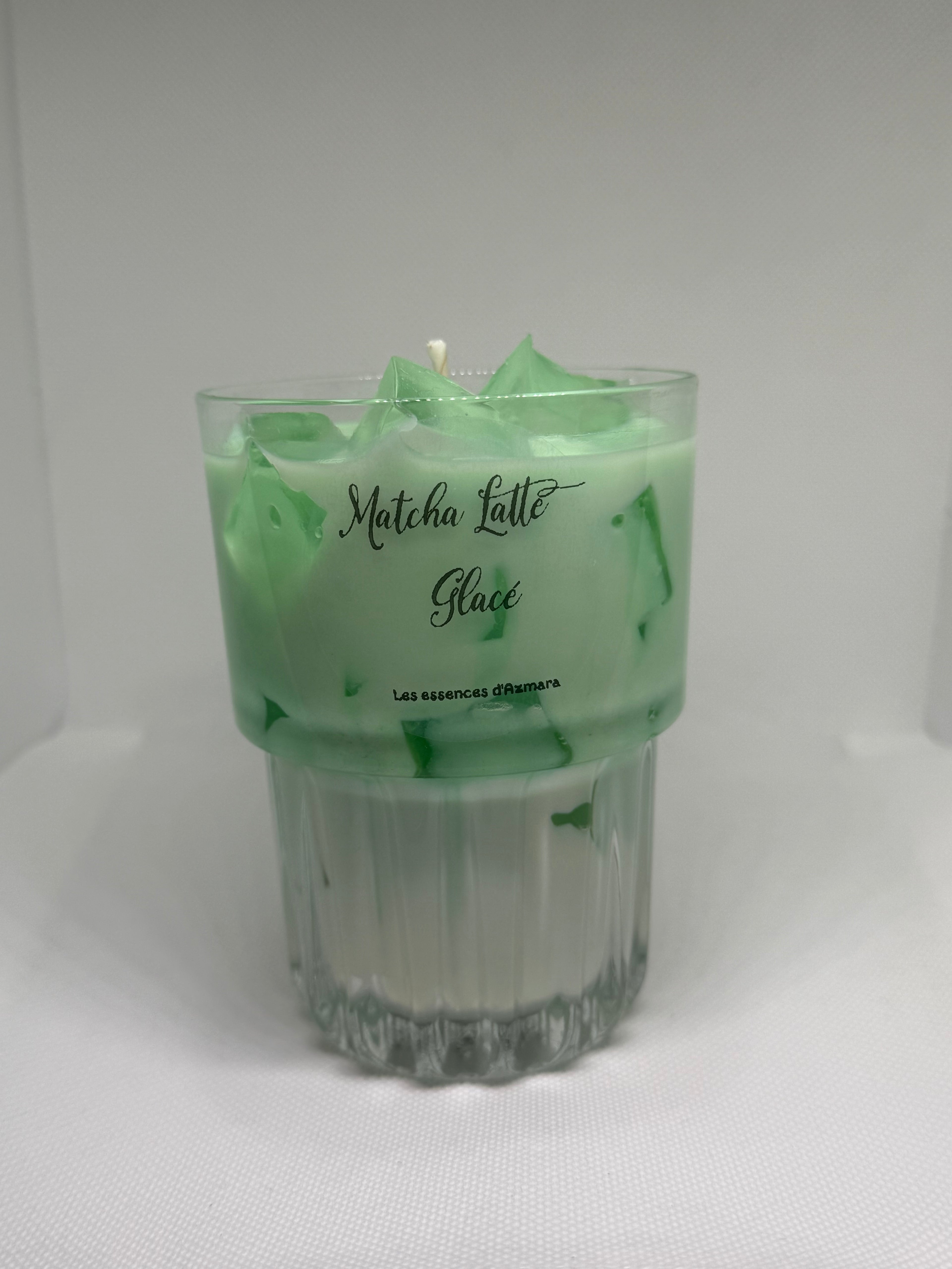 Bougie matcha latte glacé